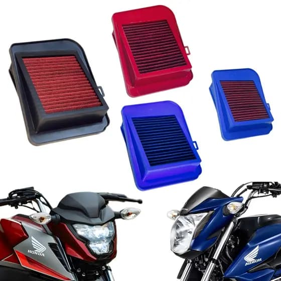 Filtro Ar Esportivo Lavável Titan / Fan 150 / 160 2014 Até 2025 *SEM MOLDURA*