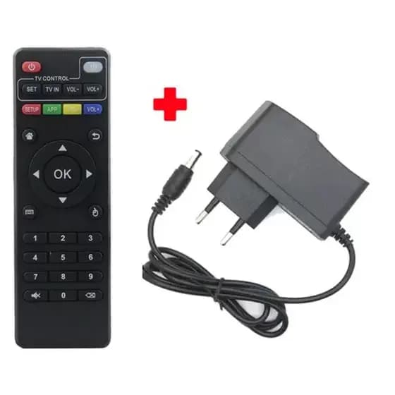 Controle remoto universal caixa/Box de smart TV + Fonte de alimentação 5v - KIT 2Amp