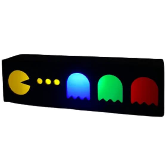 Luminária PACMAN e FATASMAS - Abajur de mesa LED Gamer Geek