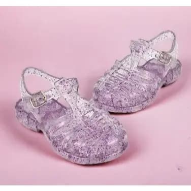 Sandália Aranha Infantil Menina anos 90 Feminino Rosa Cristal Gliter Brilho Solami