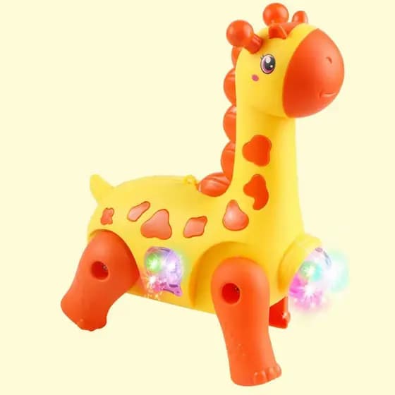 Brinquedo Girafa Elétrico Com Som Luz E Movimento