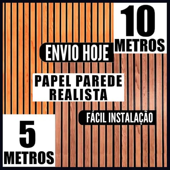 PAPEL DE PAREDE LAVÁVEL TEXTURIZADO RIPADO RIPAS DE MADEIRA NATURAL 3D SALA QUARTO AUTOCOLANTE HALL