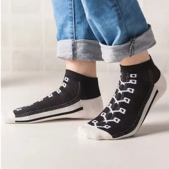 Kit 6 Pares Meia Star Tênis Cano Curto Soquete Feminina Desenhos Tênis Conforto