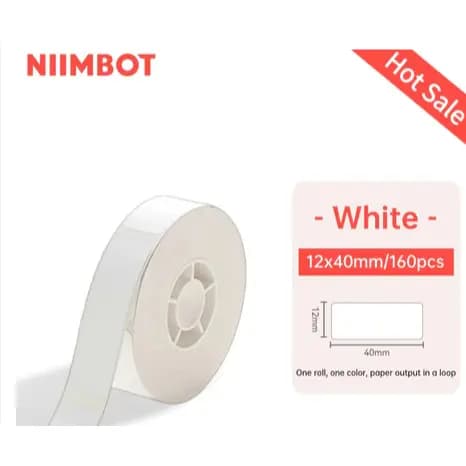 Niimbot D11/D110/ (Cor Branca) Rótulo Térmico 12*40mm Nome Adesivo Papel