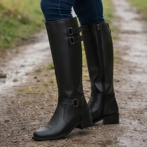 Bota Montaria Feminina Cano Longo Moda Inverno