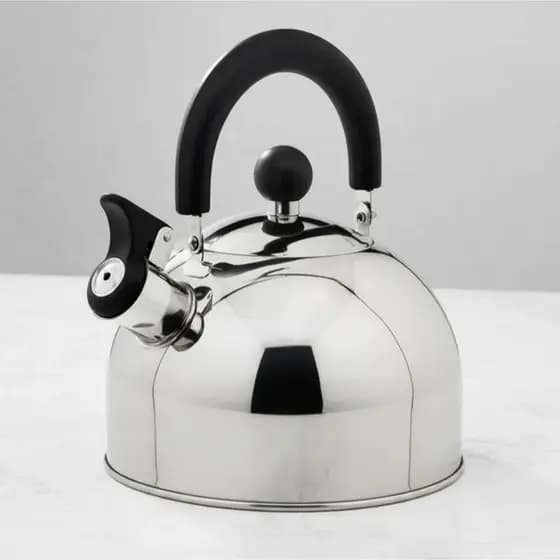 Chaleira Em Aço Inox Com Tampa E Apito 2 Litros Café Chá