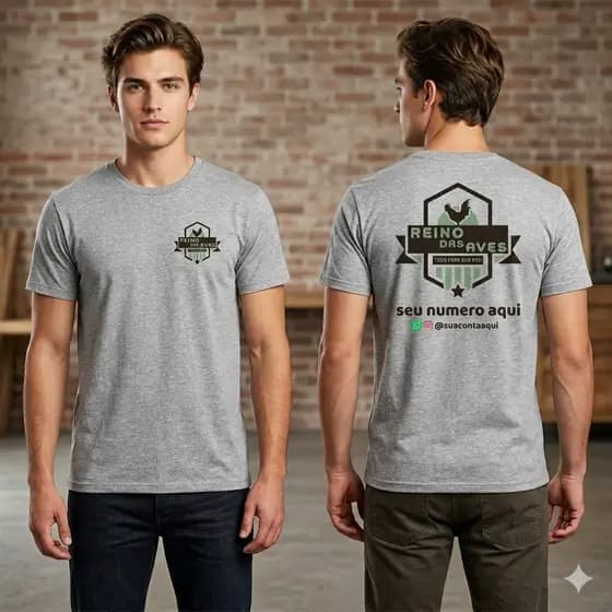 Camiseta Personalizada Uniforme Empresa Time Eventos Alta Durabilidade Estampa Digital