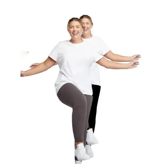 Kit 2 Calças Legging Plus Size Reforçada Academia Fit veste do 46 ao 52