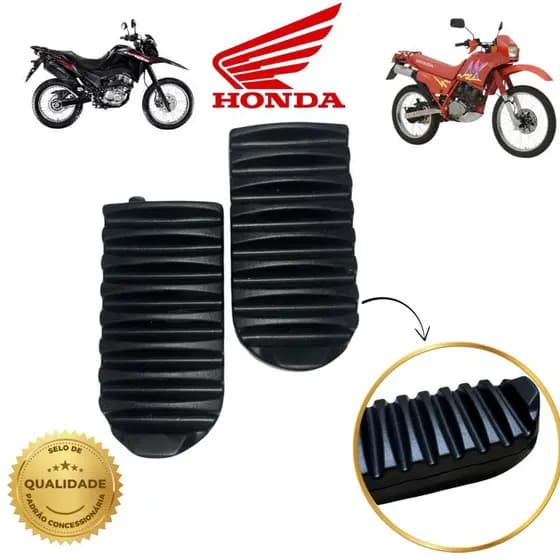 Par de Borracha Pedaleira Estribo Para Moto Honda Bros Alta Qualidade