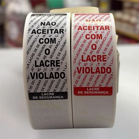 500 Lacre de Segurança Adesivo Delivery Ifood Rappi Uber Eats 10x3cm