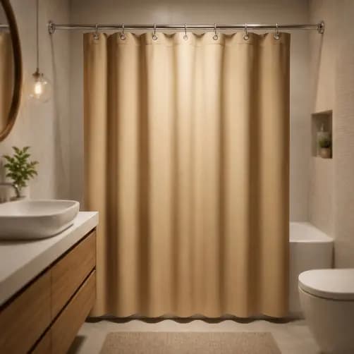 Cortina Box Banheiro PVC Impermeável Antimofo Lavável Ganchos Fácil Limpeza