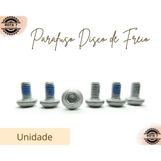 Parafuso Disco Freio Fixação Rotor Aço Bicicleta MTB Bike - 6 12 18 24 Unidades
