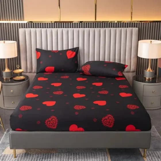 Lençol Casal Padrão Com Elástico Avulso Tecido Micro Percal Estampas Premium Floral E Geométrico