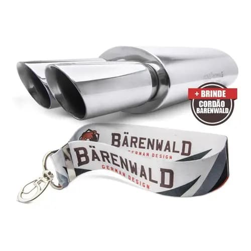 Abafador Esportivo Inox Barenwald Wolfsburg Ponteira Dupla 3 Polegadas Vw Jetta Tsi Golf Mk1 Ate Mk4,5