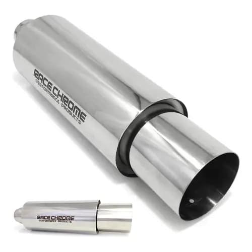 Escapamento Abafador Esportivo Inox Race Chrome 5 Polegadas Polido Rc528
