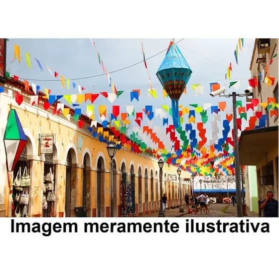 10 Metros Bandeirinha Papel de Seda Bandeirinhas Festa Junina Fazendinha Julina