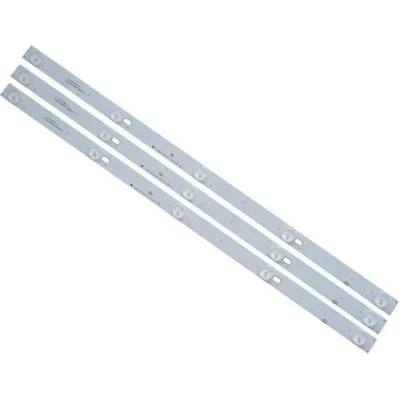 Kit Barra LED Compatível c/ TV PHILCO 28" PH28D27 - 3 Barras com 5 Leds de 6V cada. Imediato