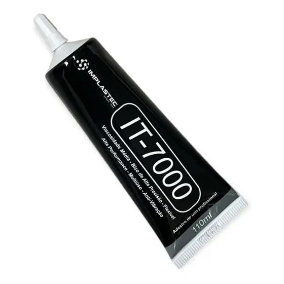 Cola IT-7000 Preta Bisnaga Grande com 110ml - Implastec - Ideal para Celulares