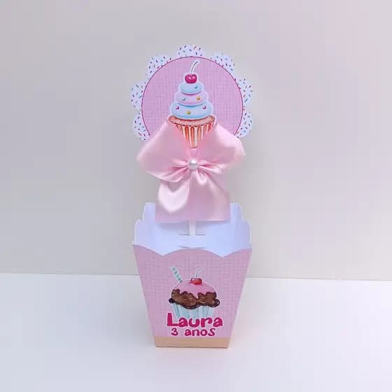 Centro de Mesa Confeitaria - Doces - Guloseimas l Caixa Cachepô l Caixinha Cachepô l Aniversário l Festa Infantil