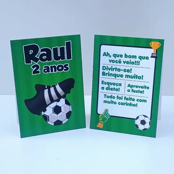 Plaquinha de Agradecimento Futebol l Personalizados l Lembrancinha de Festa l Aniversário