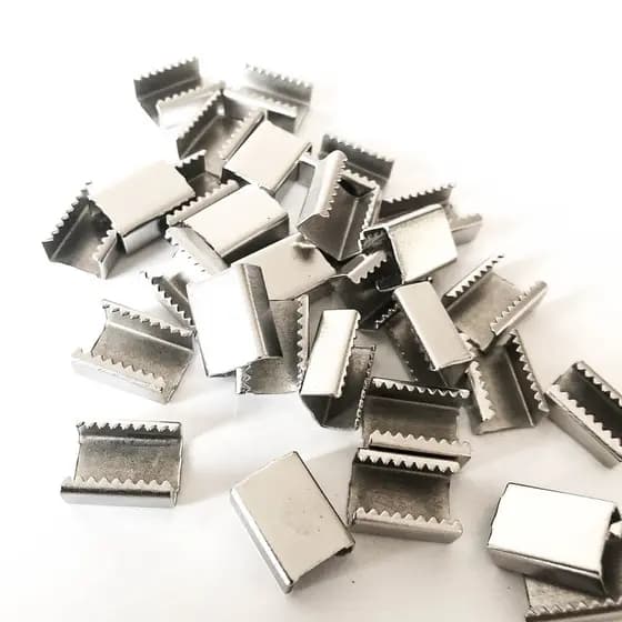 100 Chapinhas Dentada Garra Para Cordão De 12mm Fixador