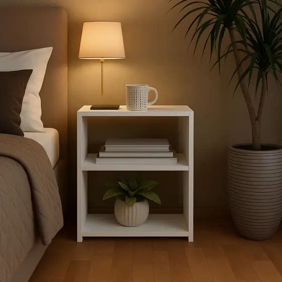 Mesa de Cabeceira Cama Quarto Nicho Madeira Decoração