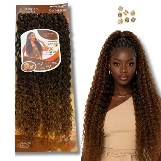Cabelo Aplique Crochet Plus 80cm 320g African Beauty