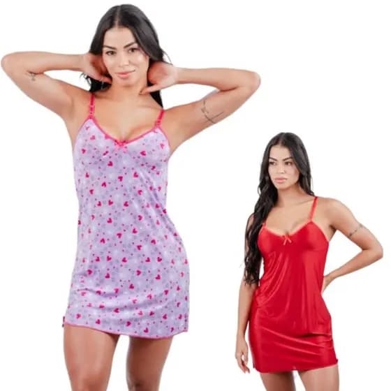Kit 3 Camisola Sensual Feminina