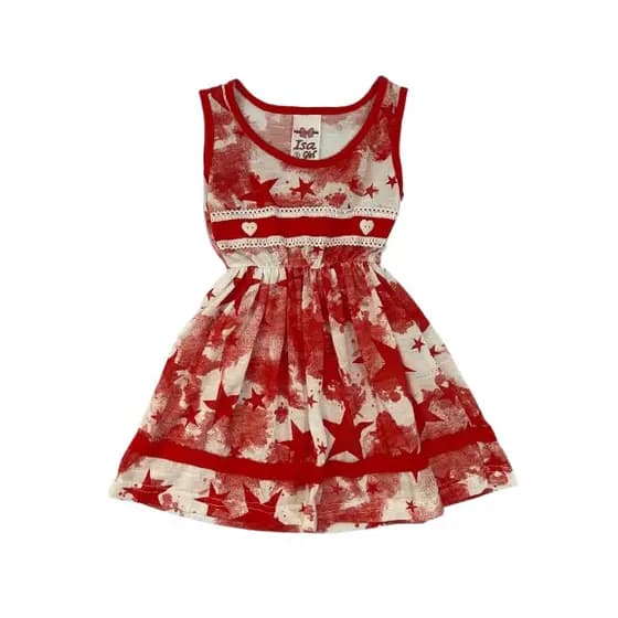 Vestido Estrelado Isa Girl T2 Anos Seminovo - Encanto Patriota e Conforto!