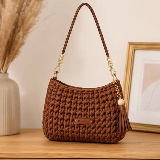 Alça Bolsa Trançada 60 cm Elegante Resistente Premium Feminina Estilosa Moderna Acessórios Artesanal