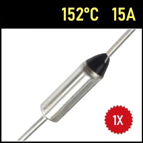 1 Fusível Térmico 15A 152C 152°C 152 Graus 250V