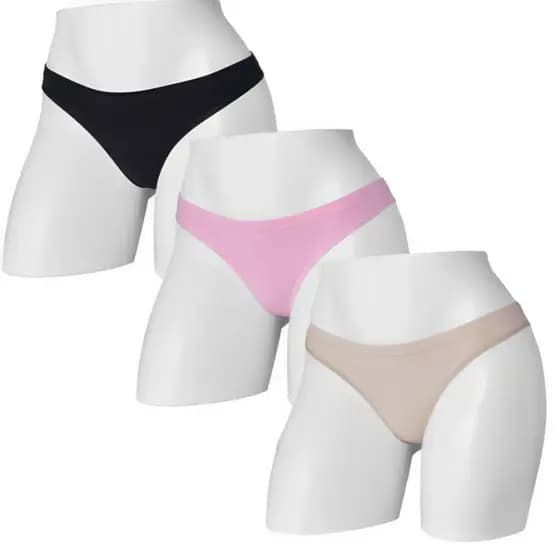 Kit 3 Calcinhas Feminina Tanga Biquini Algodão Sem Costura Hoahi