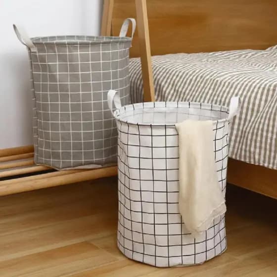 Cesto Organizador Dobrável Impermeável Para Armazenamento De Roupas E Brinquedos