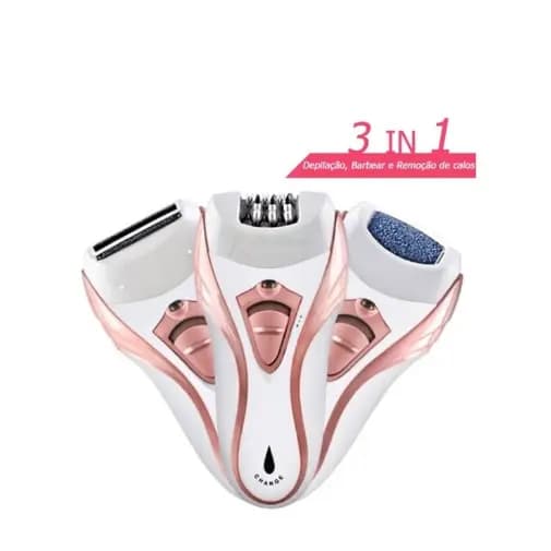 Depilador Elétrico Sem Fio Iisank Modelo Gn-320 Rosa Com Branco