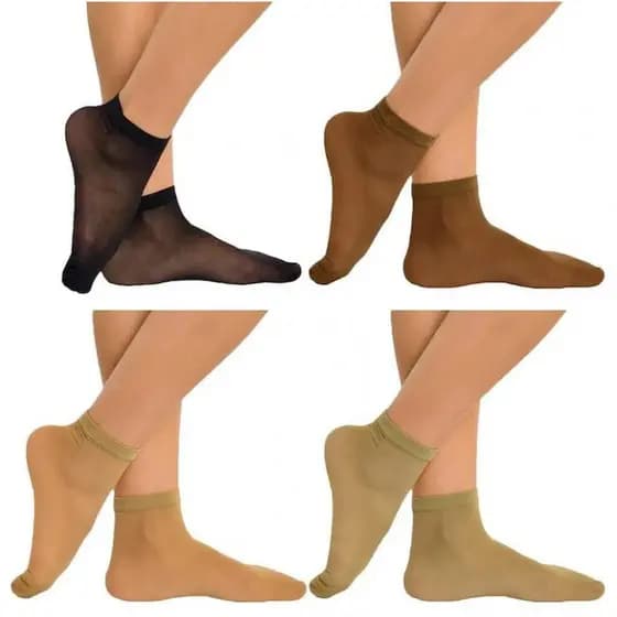 KIT 30 Pares Meias Finas Soquete Social Feminina/Masculina Cores