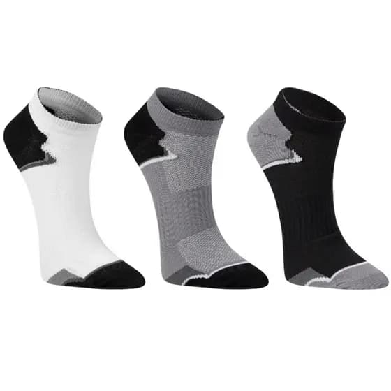Kit 3 Pares Meia Esportiva Respirável em Poliamida Para Academia Treino Fitness Corrida Caminhada