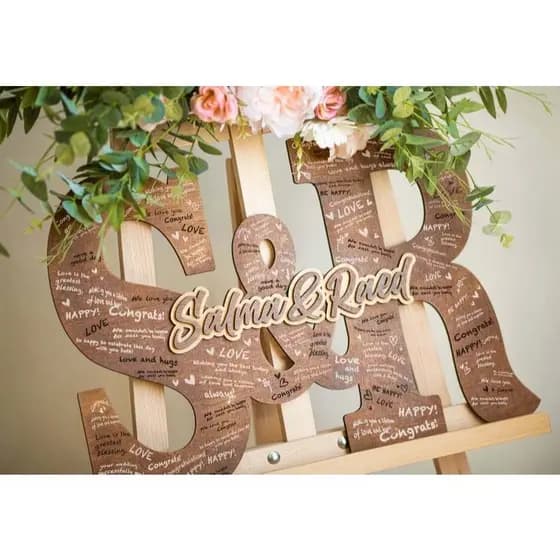 Quadro de assinaturas CASAMENTO OU DEBUTANTE iniciais