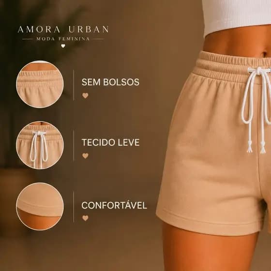 Kit 2 Shorts feminino moletom short de algodão básico academia praia super confortável