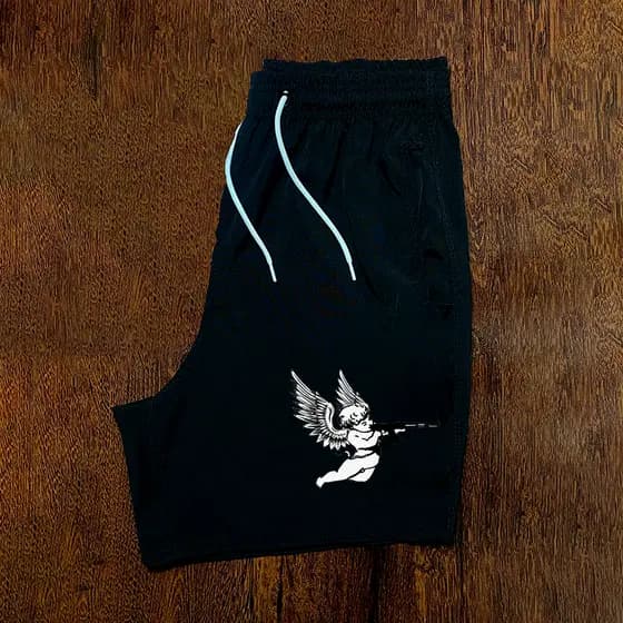 Bermuda Masculina Angel Ak-47 Urban Life Street Minimalista Elastano Tac tel Com Elastano