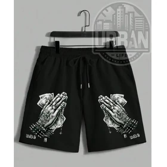 Bermuda Short Masculino Urbans Dinheiro e Fé Skate Da Moda Lançamento