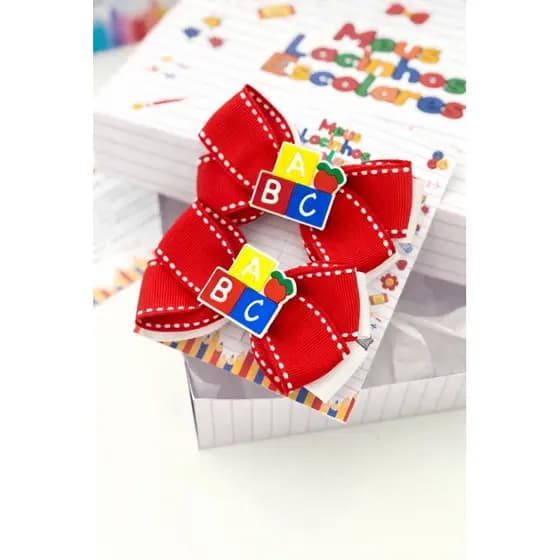 laço escolar-laco de escola-volta às aulas-kit escolar-kit laço escolar