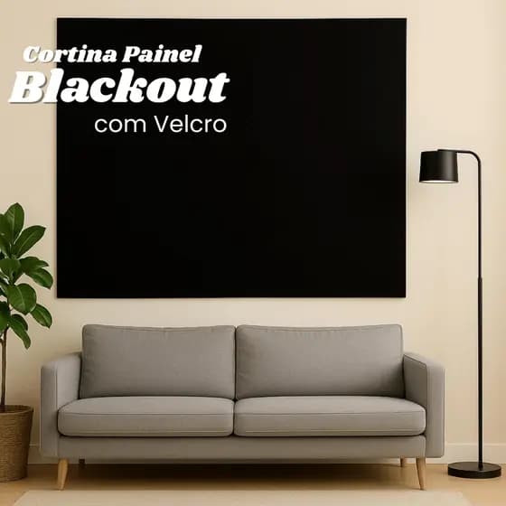 Cortina Blackout Painel Janela PVC 100% Blecaute Com Fita Aderente Várias Cores
