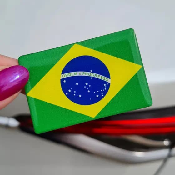 Adesivo Resinado de Bandeira de País 6x4 cm – Para Carro, Moto, Capacete – Resistente à Água