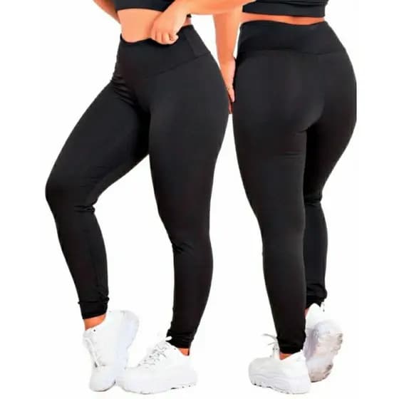 Calça Legging Suplex Feminina Lisa Cintura Alta Levanta Bumbum Academia Fitness