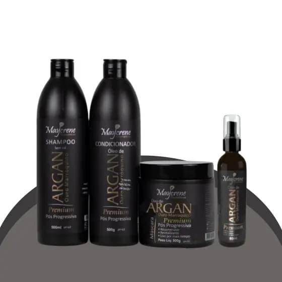 Kit Óleo De Argan Shampoo, Condicionador, Máscara e Reparador de Pontas a Pronta Entrega