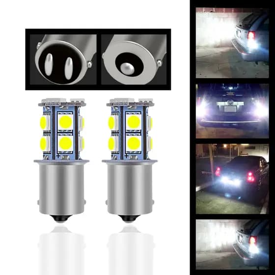 Lâmpada Led Ré Torre 13 Leds 12v Canbus 1 polo 2 polosTrava Reta Luz Branca Aplicação Direção Ré e Freio super led