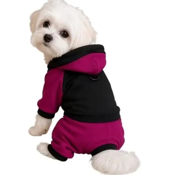Roupa para Pet Macacão Moletom Flanelado cachorro cães e Gato