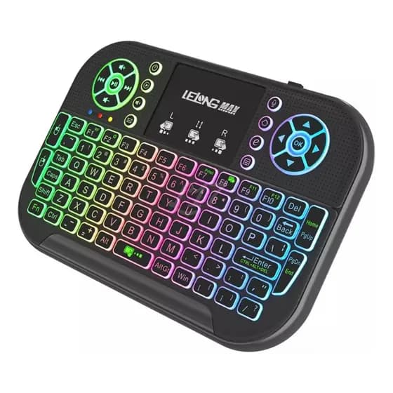 Mini Teclado Wireless Bluetooth com Comando de Voz USB Preto
