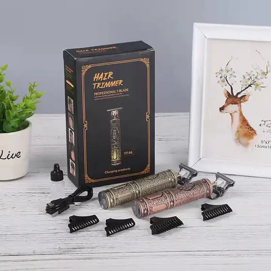 Máquina de cortador cabelo aparador pelo profissional Hair Trimmer USB Buda Barbeiro Pirata YT07