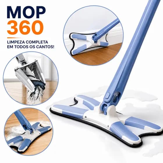 Rodo Mop Twist Giratório Lava E Seca Com Extrusão Microfibra Multiuso Limpeza de Piso Cozinha Limpa 8741
